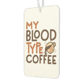 Kaffee-Blutgruppe-Grafik als Geschenk für Kaffeeli Autolufterfrischer (Links)