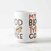 Kaffee-Blutgruppe-Grafik als Geschenk für Kaffeeli Kaffeetasse (Mittel)