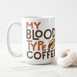 Kaffee-Blutgruppe-Grafik als Geschenk für Kaffeeli Kaffeetasse