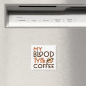 Kaffee-Blutgruppe-Grafik als Geschenk für Kaffeeli Magnet (In Situ (Geschirrspüler))