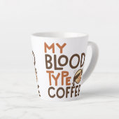 Kaffee-Blutgruppe-Grafik als Geschenk für Kaffeeli Milchtasse (Rechte Ecke)