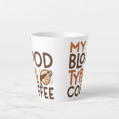 Kaffee-Blutgruppe-Grafik als Geschenk für Kaffeeli Milchtasse (Vorderseite)