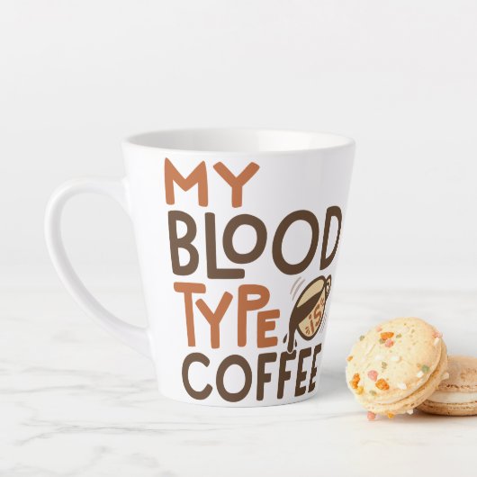 Kaffee-Blutgruppe-Grafik als Geschenk für Kaffeeli Milchtasse (Beispiel)