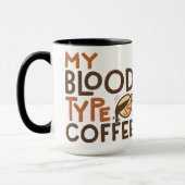 Kaffee-Blutgruppe-Grafik als Geschenk für Kaffeeli Tasse (Links)