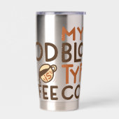 Kaffee-Blutgruppe-Grafik als Geschenk für Kaffeeli Thermobecher (Links)