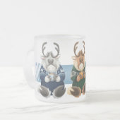 Kaffee-Bou Gruppe - mattierte Tasse (Vorderseite Links)