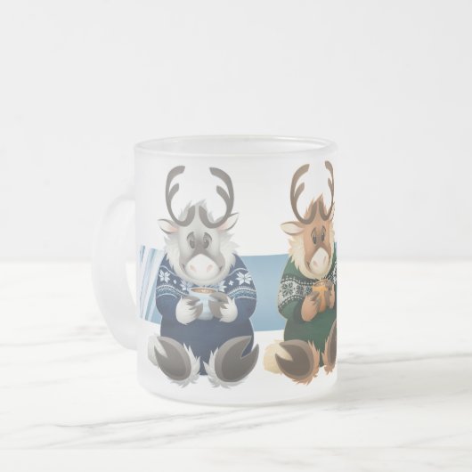 Kaffee-Bou Gruppe - mattierte Tasse (Vorderseite Links)