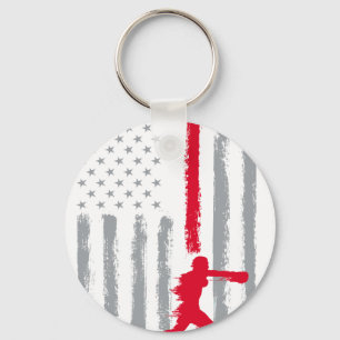 Kaffee-Boxen- Vintage-USA-amerikanische Flagge für Schlüsselanhänger