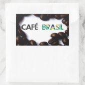 Kaffee Brasilien Rechteckiger Aufkleber (Tasche)