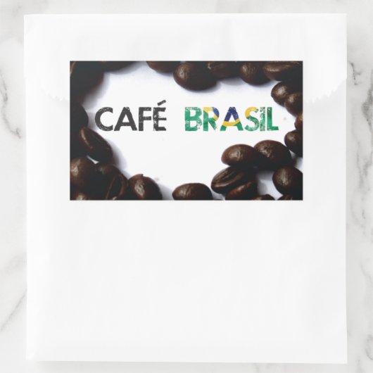 Kaffee Brasilien Rechteckiger Aufkleber (Tasche)
