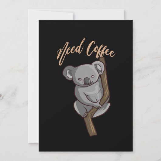 Kaffee - Brauche Kaffee Einladung (Vorderseite)