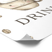 Kaffee Brauen Babydusche Getränke Poster (Ecke)