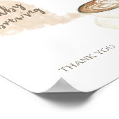 Kaffee Brauen Babydusche - Gewinnspiel Poster (Ecke)