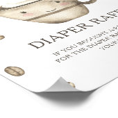 Kaffee Brauen Babydusche - Gewinnspiel Poster (Ecke)