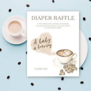 Kaffee Brauen Babydusche - Gewinnspiel Poster