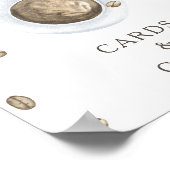 Kaffee Brauen Babydusche Karten und Geschenke Poster (Ecke)