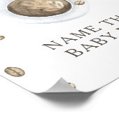 Kaffee Brauen Babydusche Kinderspiel Poster (Ecke)