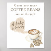 Kaffee brauen - Wie viele Kaffeebohnen Poster (Vorne)