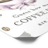 Kaffee brauen - Wie viele Kaffeebohnen Poster (Ecke)