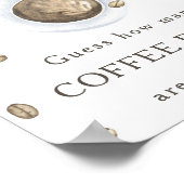 Kaffee brauen - Wie viele Kaffeebohnen Poster (Ecke)