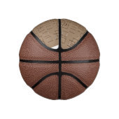Kaffee Braune Quadrate Muster Mini Basketball (Rechts)