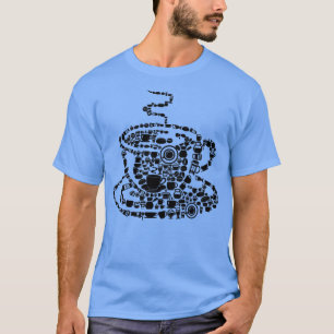Kaffee Braut Java Picture Mosaic Cup Sau T-Shirt