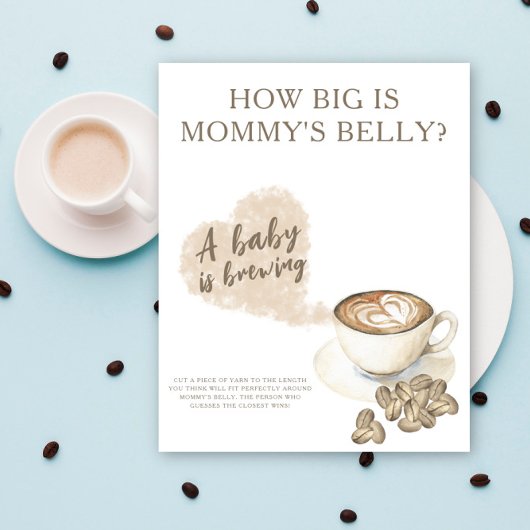 Kaffee braut wie groß ist das Bauchspiel der Mama Poster