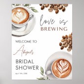 Kaffee Brautparty - 16x20 Empfang Poster (Vorne)