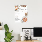 Kaffee Brautparty - 18x24 Empfang Poster (Heimbüro)