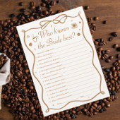 Kaffee Brautparty, das das beste Spiel der Braut k Einladung