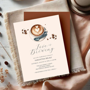 Kaffee Brautparty-Einladungen Die Liebe Brodelt Einladung