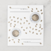 Kaffee Brautparty - Hochzeiten Platzkarten (Außenseite Aufgefaltet)