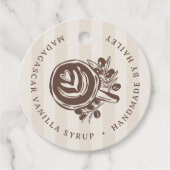 Kaffee-Brautparty im Mocha-Streifen-Design Geschenkanhänger (Vorderseite)