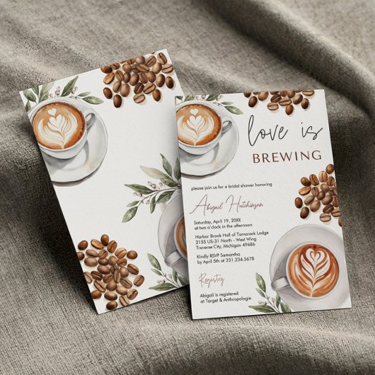 Kaffee-Brautparty - Liebe ist Brechen Einladung