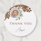 Kaffee-Brautparty - Liebe ist Brechen Geschenkanhänger (Vorderseite)