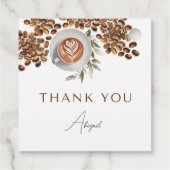 Kaffee-Brautparty - Liebe ist Brechen Geschenkanhänger (Rückseite)