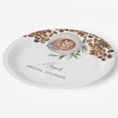 Kaffee-Brautparty - Liebe ist Brechen Pappteller (Schrägansicht)