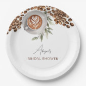 Kaffee-Brautparty - Liebe ist Brechen Pappteller (Vorderseite)