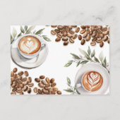 Kaffee Brautparty - Liebe ist Brechen Vielen Dank Begleitkarte (Rückseite)