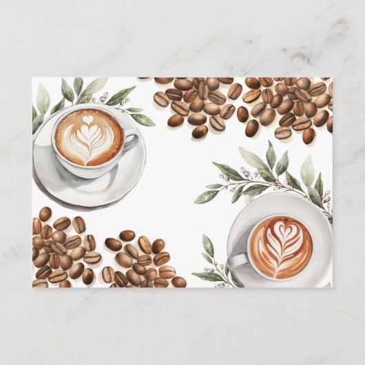 Kaffee Brautparty - Liebe ist Brechen Vielen Dank Begleitkarte (Rückseite)