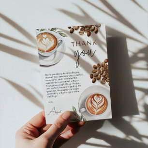 Kaffee Brautparty - Liebe ist Brechen Vielen Dank Dankeskarte