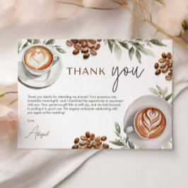 Kaffee Brautparty - Liebe ist Brechen Vielen Dank Dankeskarte