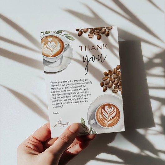 Kaffee Brautparty - Liebe ist Brechen Vielen Dank Dankeskarte