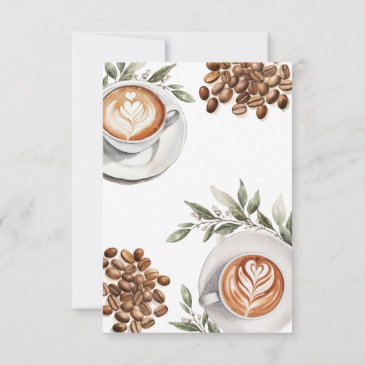 Kaffee Brautparty - Liebe ist Brechen Vielen Dank Dankeskarte (Rückseite)