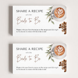 Kaffee Brautparty - Liebe ist Brewing Rezept Begleitkarte