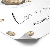 Kaffee Brautparty Liebe ist süß nehmen Sie eine Le Poster (Ecke)