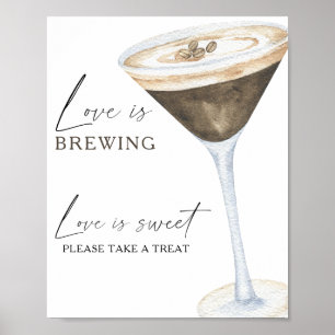 Kaffee Brautparty Liebe ist süß nehmen Sie eine Le Poster