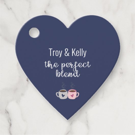 Kaffee-Brautparty-Liebesmarken Geschenkanhänger (Vorderseite)
