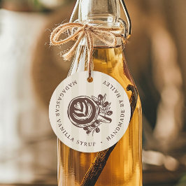 Kaffee-Brautparty mit Mokka-Streifen Geschenkanhänger