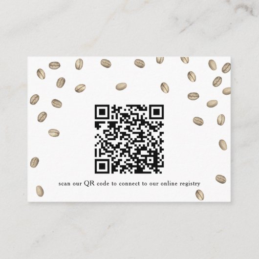 Kaffee Brautparty QR-Code für die Registrierung Begleitkarte (Rückseite)